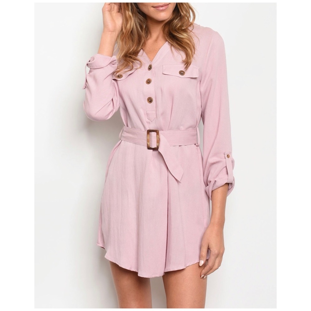 ☀️LAVENDER BUTTON UP DRESS - Picture 3 of 9